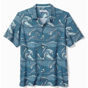 Tommy Bahama Men's Teal Ocean Wave Shirt